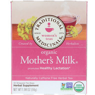 Traditional Medicinals, Womens Teas, Organic Mothers Milk, Naturally Caffeine Free, 32 Wrapped Tea Bags, 1.98 oz (56 g)