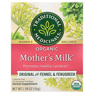 <img alt="Traditional Medicinals, Organic Mothers Milk, Original with Fennel & Fenugreek, Caffeine Free, 32 Wrapped Tea Bags, 1.98 oz (56 g)" title="Traditional Medicinals, Organic Mothers Milk, Original with Fennel & Fenugreek, Caffeine Free, 32 Wrapped Tea Bags, 1.98 oz (56 g),032917002525"