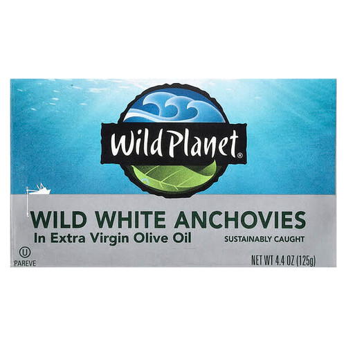 <img alt="3 PACK of Wild Planet, Wild White Anchovies In Extra Virgin Olive Oil, 4.4 oz (125 g)" title="3 PACK of Wild Planet, Wild White Anchovies In Extra Virgin Olive Oil, 4.4 oz (125 g),829696001203"
