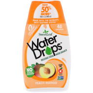 3 PACK OF Wisdom Natural, SweetLeaf, Water Drops, Delicious Stevia Water Enhancer, Peach Mango, 1.62 fl oz (48 ml)