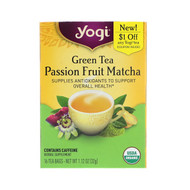 3 PACK OF Yogi Tea, Green Tea, Passion Fruit Matcha, 16 Tea Bags, 1.12 oz (32 g)