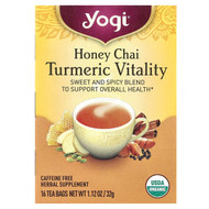 <img alt="Yogi Tea, Turmeric Vitality, Honey Chai, Caffeine Free, 16 Tea Bags, 1.12 oz (32 g)" title="Yogi Tea, Turmeric Vitality, Honey Chai, Caffeine Free, 16 Tea Bags, 1.12 oz (32 g),076950206489"