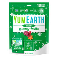 YumEarth, Organic, Gummy Fruits, Perfectly Peach, Very Very Cherry, Strawberry Smash, 10 Snack Packs, 19.8 g Each