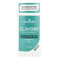 <img alt="Zion Health, Bold, ClayDry Deodorant, Eucalyptus Mint, 2.8 oz (80 g)" title="Zion Health, Bold, ClayDry Deodorant, Eucalyptus Mint, 2.8 oz (80 g),093141102665"