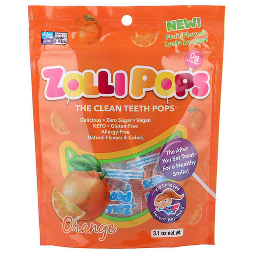 <img alt="Zollipops, The Clean Teeth Pops, Orange, 3.1 oz" title="Zollipops, The Clean Teeth Pops, Orange, 3.1 oz,853231003308"