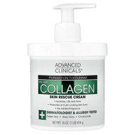 <img alt="Advanced Clinicals, Collagen, Skin Rescue Cream, 16 oz (454 g)" title="Advanced Clinicals, Collagen, Skin Rescue Cream, 16 oz (454 g),819265006395"