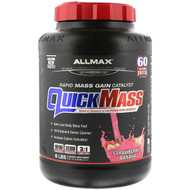 ALLMAX Nutrition, Quick Mass, Rapid Mass Gain Catalyst, Strawberry-Banana, 6 lbs (2.72 kg)