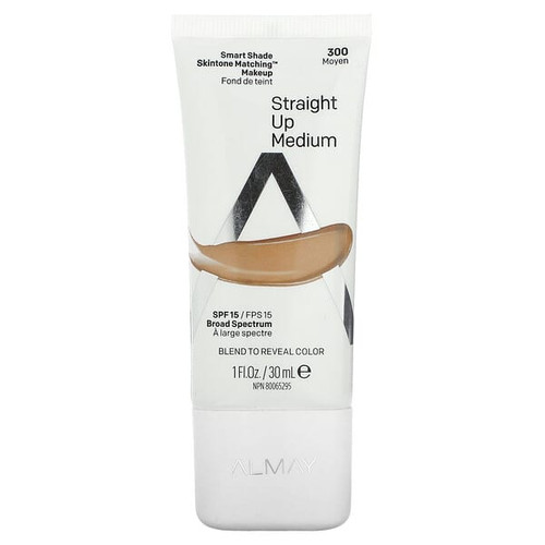 <img alt="Almay, Smart Shade, Skintone Matching Makeup, SPF 15, 300 Straight Up Medium, 1 fl oz (30 ml)" title="Almay, Smart Shade, Skintone Matching Makeup, SPF 15, 300 Straight Up Medium, 1 fl oz (30 ml),309975603033"
