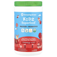 <img alt="Amazing Grass, Kidz Superfood, Protein + Probiotics, Strawberry Blast, 8.9 oz (255 g)" title="Amazing Grass, Kidz Superfood, Protein + Probiotics, Strawberry Blast, 8.9 oz (255 g),829835006885"
