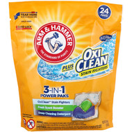 Arm & Hammer, Plus OxiClean 3-IN-1 Power Paks Laundry Detergent, Fresh Scent, 24 Paks