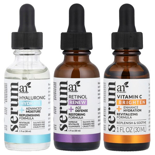 <img alt="artnaturals, Serum Trio, 3 Piece Set, 1 fl oz (29.5 ml) Each" title="artnaturals, Serum Trio, 3 Piece Set, 1 fl oz (29.5 ml) Each,816820020568"