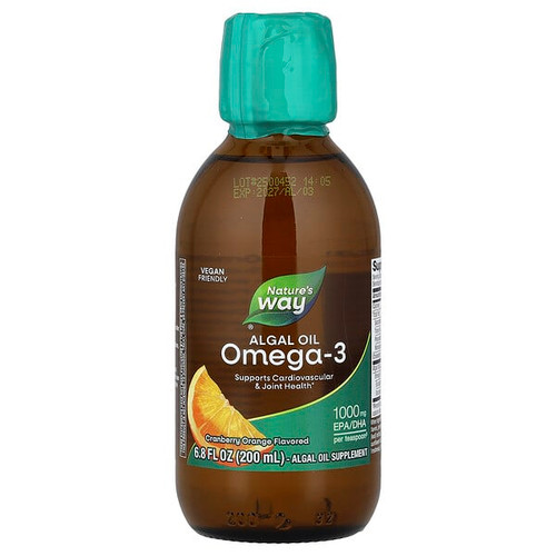 <img alt="Natures Way, Algal Oil, Omega-3, Cranberry Orange , 6.8 fl oz (200 ml)" title="Natures Way, Algal Oil, Omega-3, Cranberry Orange , 6.8 fl oz (200 ml),033674123256"