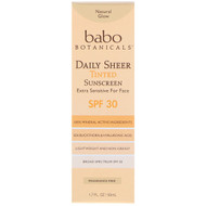 Babo Botanicals Daily Sheer Tinted Sunscreen Extra Sensitive For Face SPF 30 -- 1.7 fl oz