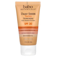 <img alt="Babo Botanicals, Daily Sheer Tinted Sunscreen, SPF 30, Natural Glow, Fragrance Free, 1.7 fl oz (50 ml)" title="Babo Botanicals, Daily Sheer Tinted Sunscreen, SPF 30, Natural Glow, Fragrance Free, 1.7 fl oz (50 ml),899248010328"