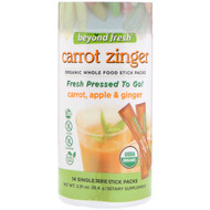 Beyond Fresh, Carrot Zinger, Carrot, Apple & Ginger, 14 Single Serve Stick Packs