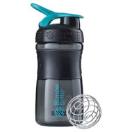 Blender Bottle, BlenderBottle, SportMixer Tritan Grip, Black-Teal, 20 oz