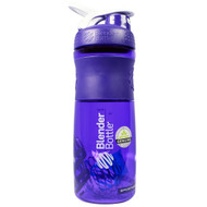 Blender Bottle, Sportmixer Blender Bottle, Grip Titan, Purple White, 28 oz