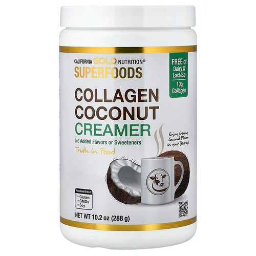 <img alt="California Gold Nutrition, Superfoods, Collagen Coconut Creamer with Organic Coconut Milk Powder, Hydrolyzed Collagen Peptides, Organic Tapioca Maltodextrin, and Bamboo Extract, Unsweetened, 10.2 oz (288 g)" title="California Gold Nutrition, Superfoods, Collagen Coconut Creamer with Organic Coconut Milk Powder, Hydrolyzed Collagen Peptides, Organic Tapioca Maltodextrin, and Bamboo Extract, Unsweetened, 10.2 oz (288 g),898220012084"
