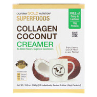 California Gold Nutrition, Superfoods, Collagen Coconut Creamer, Unsweetened, 12 Packets 0.85 oz (24 g) Each