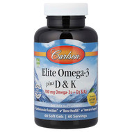 <img alt="Carlson, Elite Omega-3 Plus D & K, Natural Lemon, 60 Soft Gels" title="Carlson, Elite Omega-3 Plus D & K, Natural Lemon, 60 Soft Gels,088395175107"