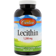 Carlson Labs, Lecithin, 1,200 mg, 280 Soft Gels