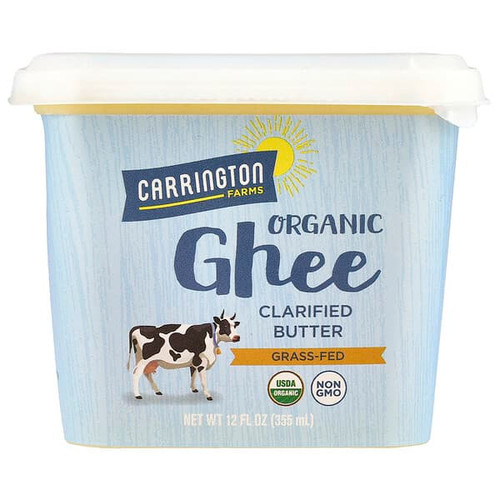 <img alt="Carrington Farms, Organic Ghee Clarified Butter, Grass-Fed, 12 fl oz (355 ml)" title="Carrington Farms, Organic Ghee Clarified Butter, Grass-Fed, 12 fl oz (355 ml),742392950203"