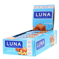 Clif Bar, Luna, Whole Nutrition Bar, Sea Salt Caramel, 15 Bars, 1.69 oz (48 g) Each