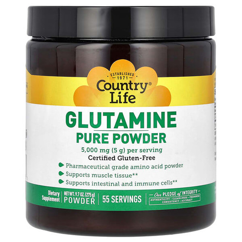 <img alt="Country Life, Glutamine Pure Powder, 9.7 oz (275 g)" title="Country Life, Glutamine Pure Powder, 9.7 oz (275 g),015794011880"