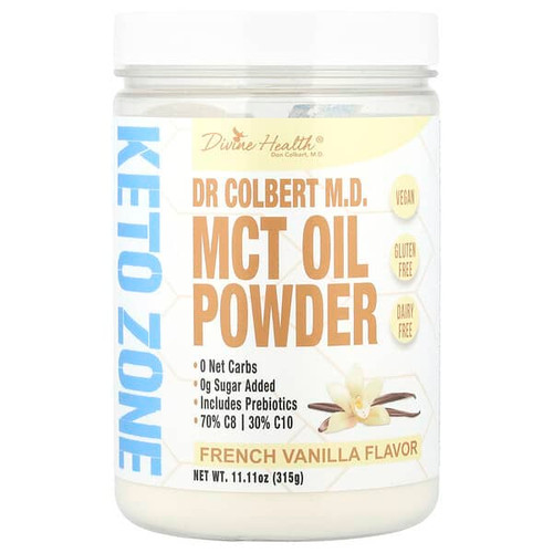 <img alt="Divine Health, Dr Colbert M.D. MCT Oil Powder, French Vanilla, 11.11 oz (315 g)" title="Divine Health, Dr Colbert M.D. MCT Oil Powder, French Vanilla, 11.11 oz (315 g),855522003929"