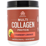 Dr. Axe / Ancient Nutrition, Multi Collagen Protein Powder, Strawberry Lemonade, 18.9 oz (535 g)