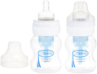 Dr. Browns, Natural Flow, Wide-Neck, Level 1, 0+ Months, 2 Pack Bottles, 4 oz (120 ml) Each