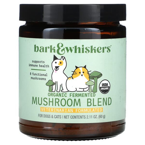 <img alt="Dr. Mercola, Bark & Whiskers, Organic Fermented Mushroom Blend, For Dogs & Cats, 2.11 oz (60 g)" title="Dr. Mercola, Bark & Whiskers, Organic Fermented Mushroom Blend, For Dogs & Cats, 2.11 oz (60 g),813006015141"