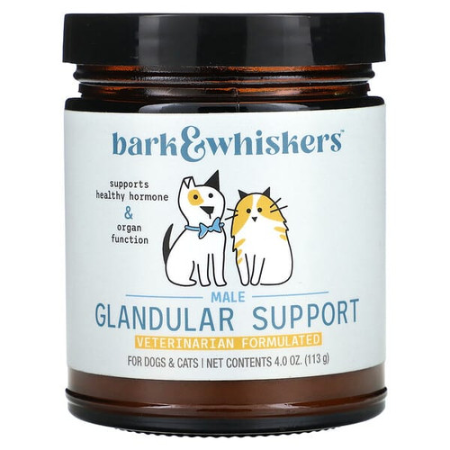 <img alt="Dr. Mercola, Bark & Whiskers, Male Glandular Support, For Dogs & Cats, 4 oz (113 g)" title="Dr. Mercola, Bark & Whiskers, Male Glandular Support, For Dogs & Cats, 4 oz (113 g),813006018074"