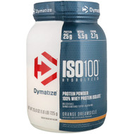 Dymatize Nutrition, ISO100 Hydrolyzed, 100% Whey Protein Isolate, Orange Dreamsicle, 1.6 lbs (725 g)
