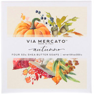 European Soaps, Via Mercato, Natale, Shea Butter Soaps Set, 4 Soaps, 50 g Each