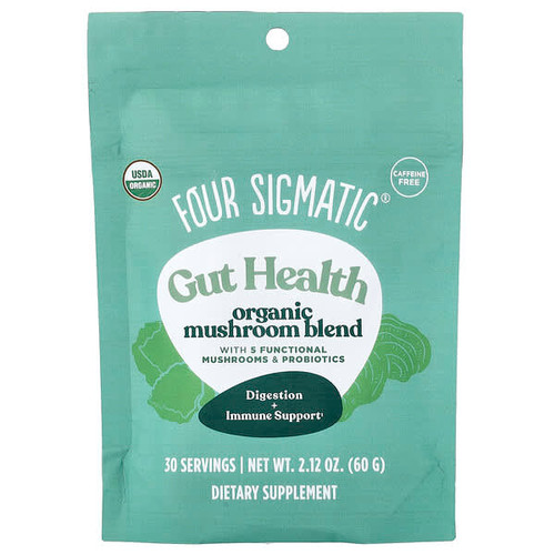 <img alt="Four Sigmatic, Gut Health, Organic Mushroom Blend, Caffeine Free, 2.12 oz (60 g)" title="Four Sigmatic, Gut Health, Organic Mushroom Blend, Caffeine Free, 2.12 oz (60 g),816897020898"