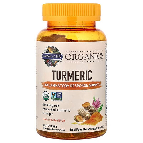 <img alt="Garden of Life, Organics, Turmeric Gummies, 120 Vegan Gummy Drops" title="Garden of Life, Organics, Turmeric Gummies, 120 Vegan Gummy Drops,658010121781"