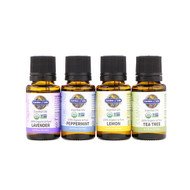 Garden of Life Essential Oils Starter Pack Lavender Peppermint Lemon Tea Tree -- 1 Pack