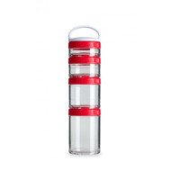 GoStak, Portable Stackable Containers, Red, Starter 4 Pack