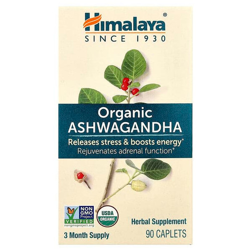 <img alt="Himalaya, Organic Ashwagandha, 90 Caplets" title="Himalaya, Organic Ashwagandha, 90 Caplets,605069060431"