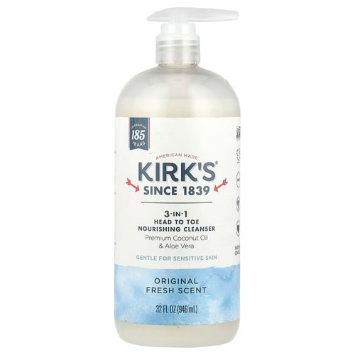<img alt="Kirks, 3-In-1 Head To Toe Nourishing Cleanser, Original Fresh, 32 fl oz (946 ml)" title="Kirks, 3-In-1 Head To Toe Nourishing Cleanser, Original Fresh, 32 fl oz (946 ml),639844110196"