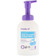 MADE OF Organic Foaming Baby Shampoo & Body Wash Fragrance Free -- 10 oz