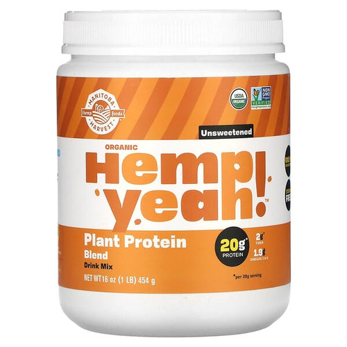 <img alt="Manitoba Harvest, Organic Hemp Yeah, Plant Protein Blend, Unsweetened, 1 lb (454 g)" title="Manitoba Harvest, Organic Hemp Yeah, Plant Protein Blend, Unsweetened, 1 lb (454 g),697658691584"