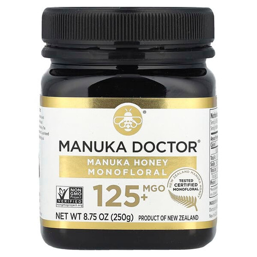 <img alt="Manuka Doctor, Monofloral Manuka Honey, MGO 125+, 8.75 oz (250 g)" title="Manuka Doctor, Monofloral Manuka Honey, MGO 125+, 8.75 oz (250 g),850312008078"