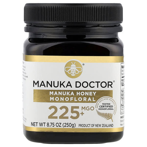 <img alt="Manuka Doctor, Monofloral Manuka Honey, MGO 225+, 8.75 oz (250 g)" title="Manuka Doctor, Monofloral Manuka Honey, MGO 225+, 8.75 oz (250 g),850312008085"
