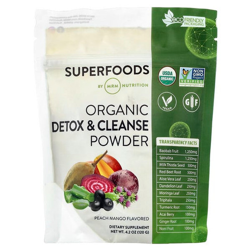 <img alt="MRM Nutrition, Organic Detox & Cleanse Powder, Peach Mango, 4.2 oz (120 g)" title="MRM Nutrition, Organic Detox & Cleanse Powder, Peach Mango, 4.2 oz (120 g),609492800121"