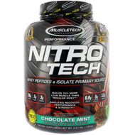 Muscletech, Nitro Tech Whey Peptides & Isolate Primary Source, Chocolate Mint, 4 lb (1.82