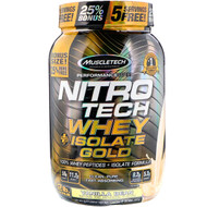 Muscletech, Nitro Tech, Whey Plus Isolate Gold, Vanilla Bean, 2 lbs (907 g)