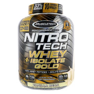 Muscletech, Nitro Tech, Whey Plus Isolate Gold, Vanilla Bean, 4 lbs (1.81