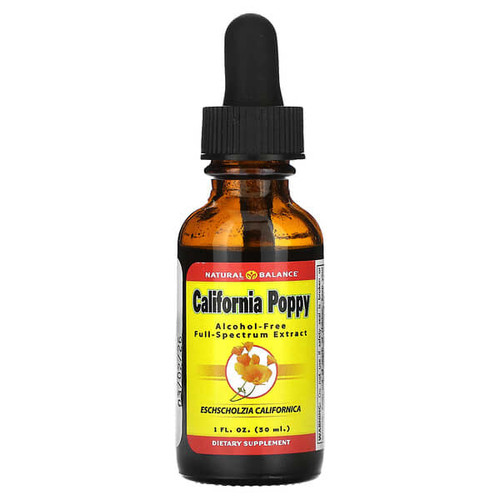 <img alt="Natural Balance, California Poppy, Alcohol-Free, 500 mg, 1 fl oz (30 ml)" title="Natural Balance, California Poppy, Alcohol-Free, 500 mg, 1 fl oz (30 ml),047868275911"